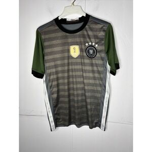 Germany Soccer Jersey Real Sociedad 4 Grey Green Striped FIFA 2014 Patch Mens